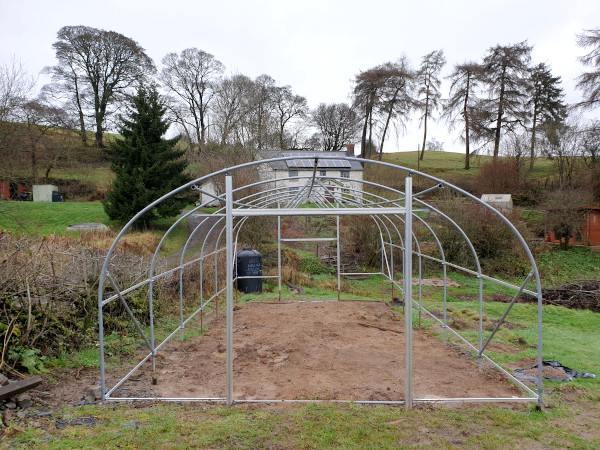 Crop bars and the door frame. It's starting to look like a polytunnel
